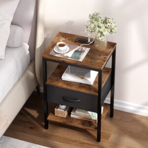 Night Stand with Charging Station