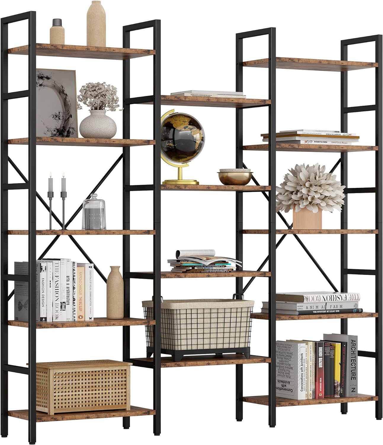 Triple Wide 5 Tier Bookshelf - Image 3