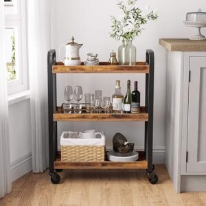 3 Tier Narrow Storage Serving Cart