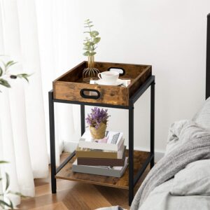 Side Table with Removable Tray