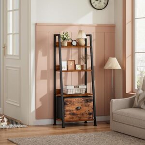 Kenway 4-Tier Bookcase Storage Rack