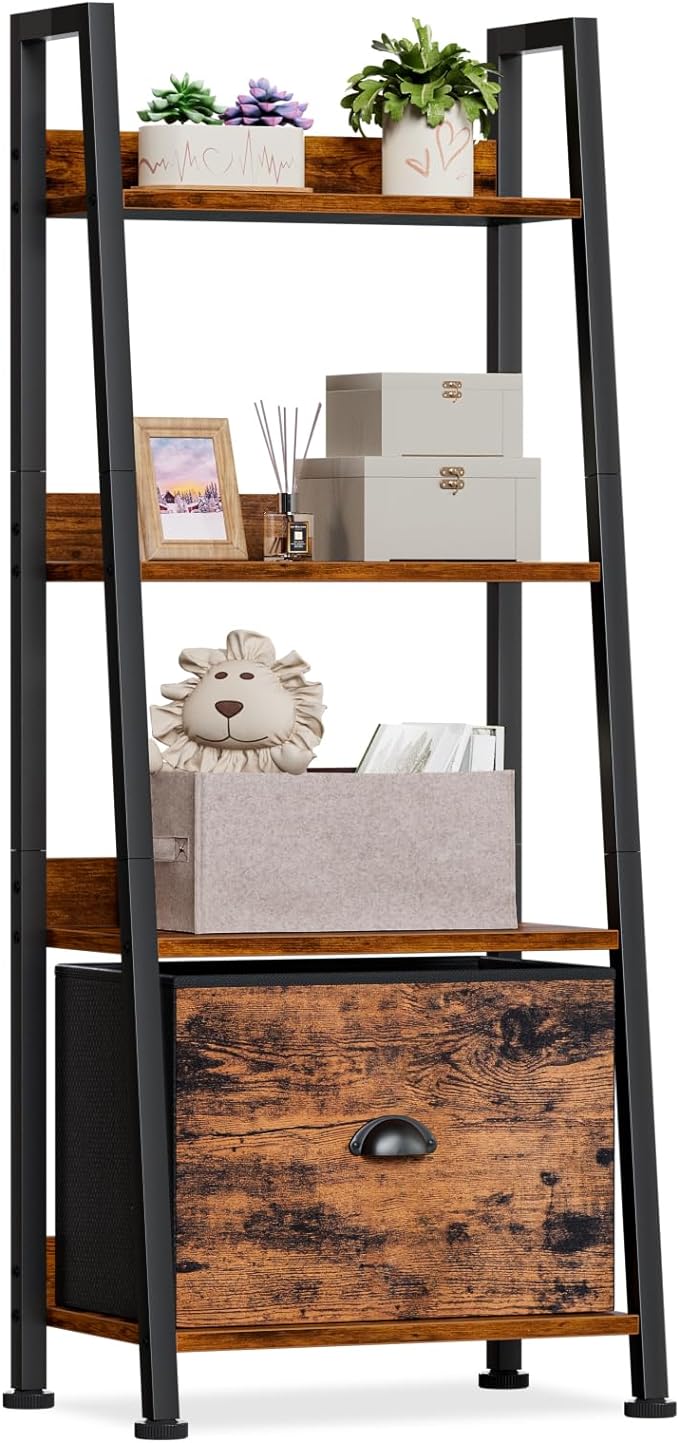 Kenway 4-Tier Bookcase Storage Rack - Image 3