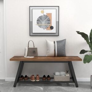 Entryway Shoe Boots Storage Rack Long Bench Seat