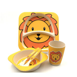 5 Pieces Melamine Kids Dinnerware Set,BPA Free