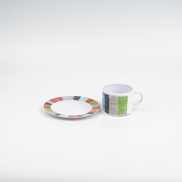 Cup and Saucer Set,Tea Mug Set,Melamine - Image 2