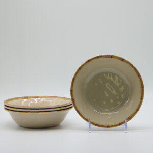 Melamine Super Bowl with Bamboo Border,Fruit Bowl,7.5 inch