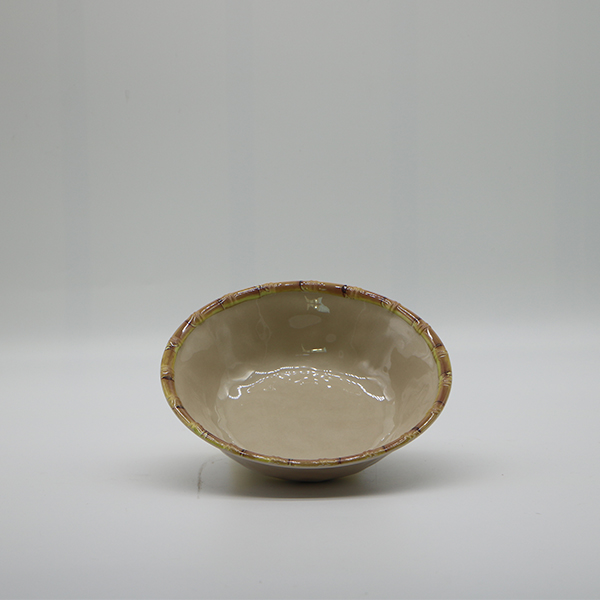 Melamine Super Bowl with Bamboo Border,Fruit Bowl,7.5 inch - Image 2