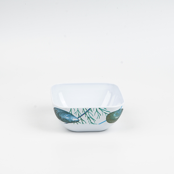 Melamine Soup Bowl Square, 6 inch