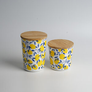 2 Pcs Canisters Sets for the Kitchen, Coffee Containers,Storage Containers with Bamboo lid