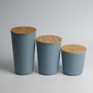3 Pcs Different Size Plastic Food Storage Containers,with Bamboo lid