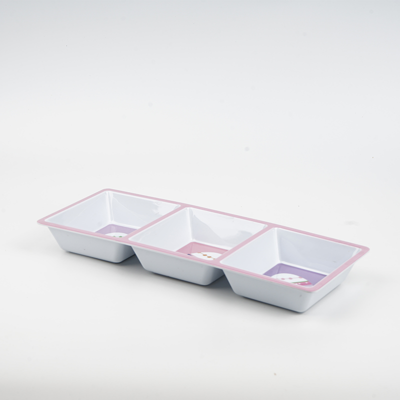 Melamine 3-section Serving Tray,Heavy Weight Collection - Image 2