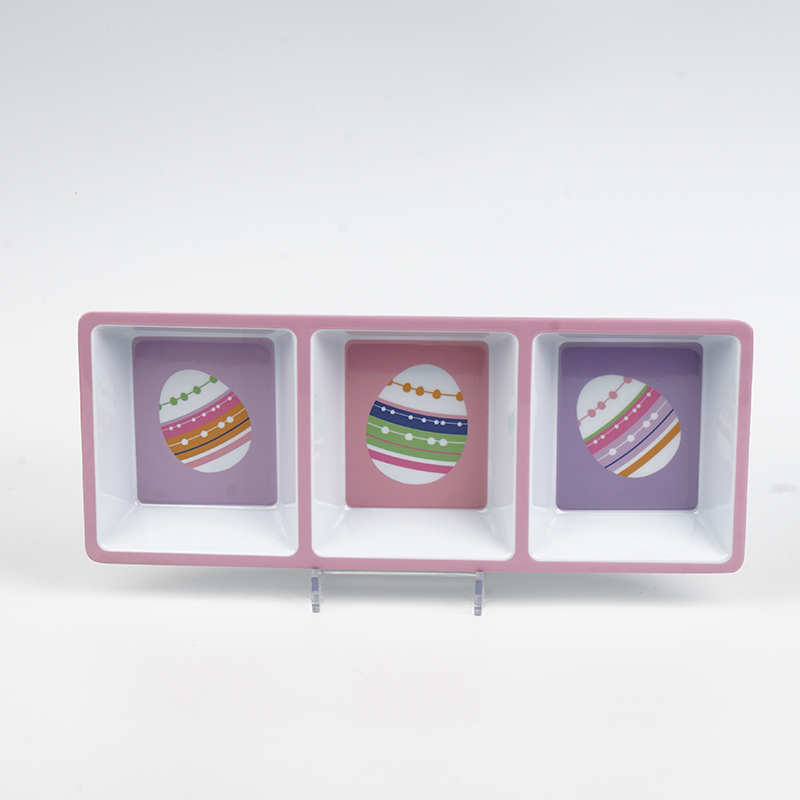 Melamine 3-section Serving Tray,Heavy Weight Collection