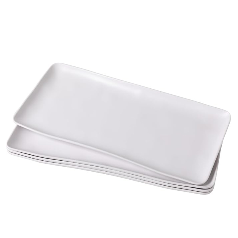 Rectangular White Melamine Trays,Outdoor and Indoor Use