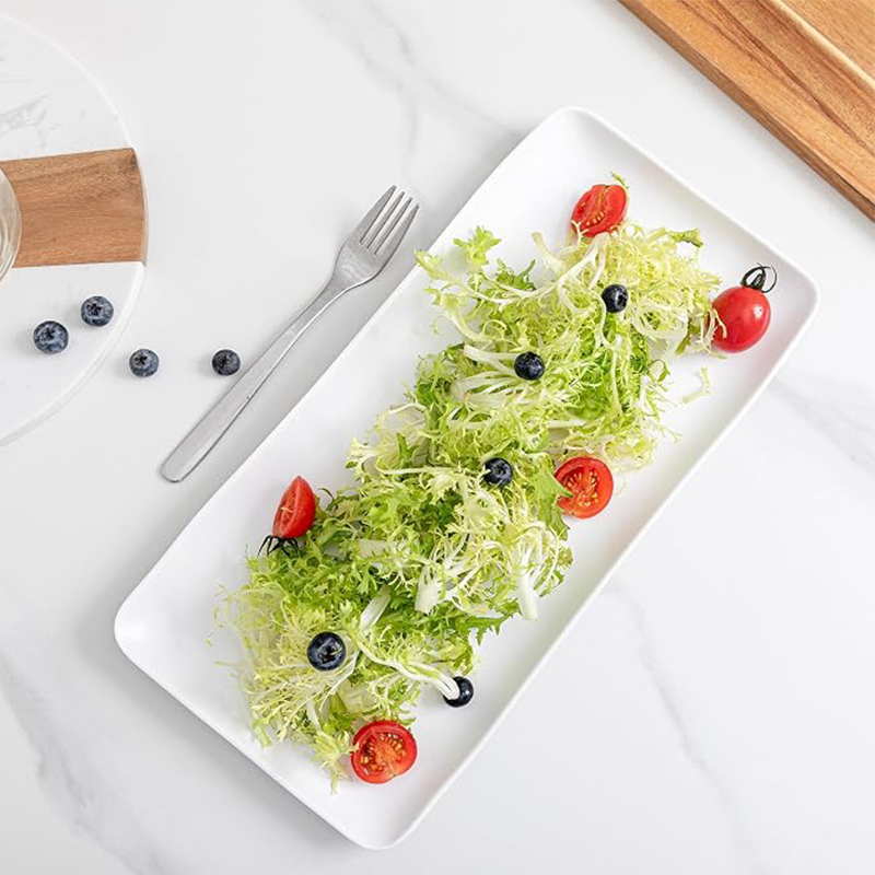 Rectangular White Melamine Trays,Outdoor and Indoor Use - Image 2