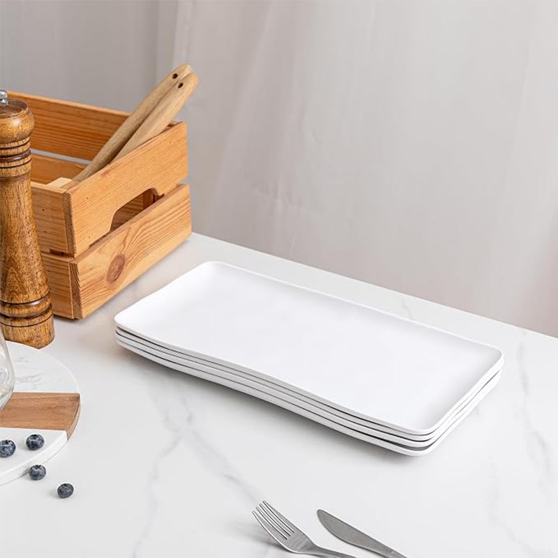 Rectangular White Melamine Trays,Outdoor and Indoor Use - Image 3