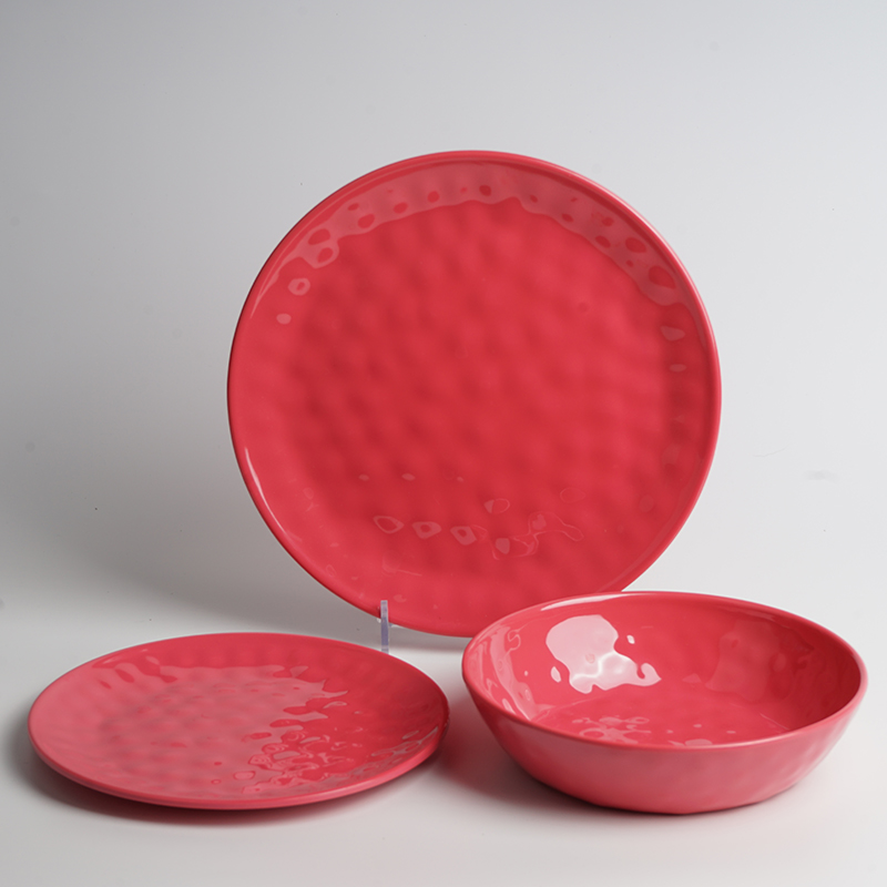 Custom Logo Melamine Plates, Solid Color,Round - Image 3