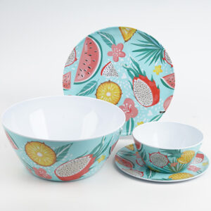 Plastic Dinnerware Set for 4,Outdoor Use,Dishwasher Safe,Lightweight