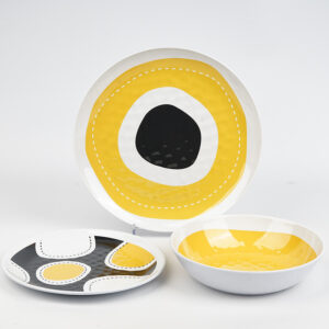Melamine Plates and Bowls Set Outdoor & Indoor Use
