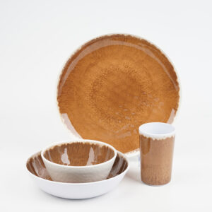 Melamine Tableware Set Dinner Plates Bowls and Cups Set for Indoor and Outdoor Use