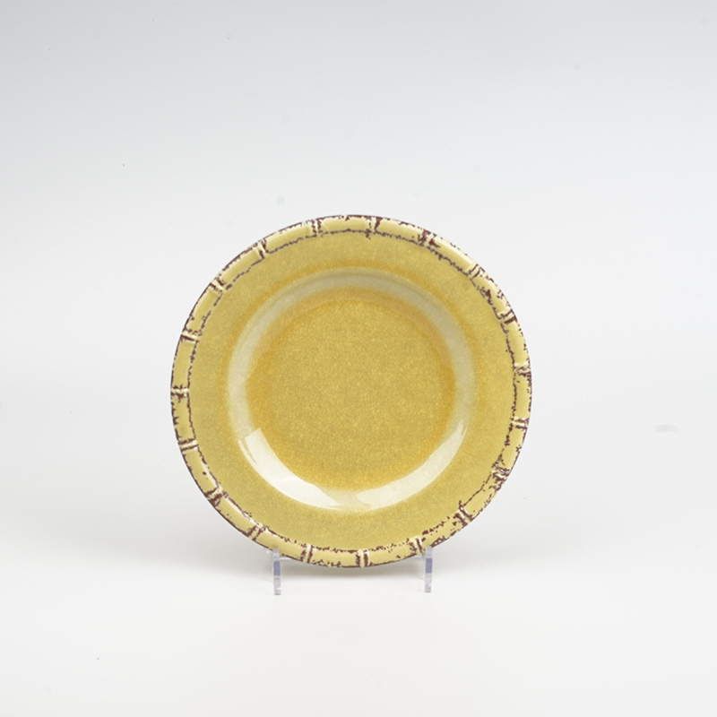 8 Inch Melamine Side Plate with Bamboo Edge - Image 2