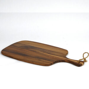 Acacia Wood Cutting Board with Handle, Natural Wooden Chopping Board for kitchen